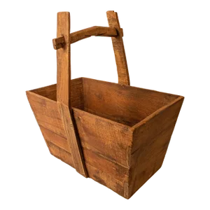 Grain Box With Wood Handle Rectangle