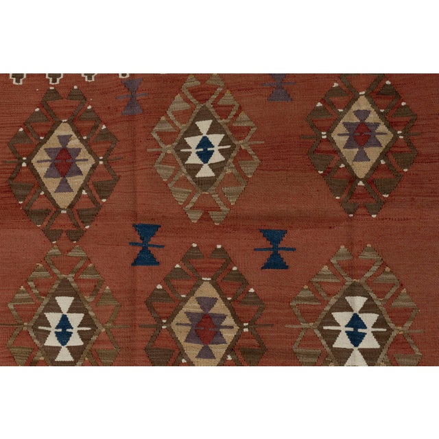 Textile Vintage Circa 1940 Turkish Flat Weave Kilim Rug 3ft 8in X 5ft 7in For Sale - Image 7 of 8