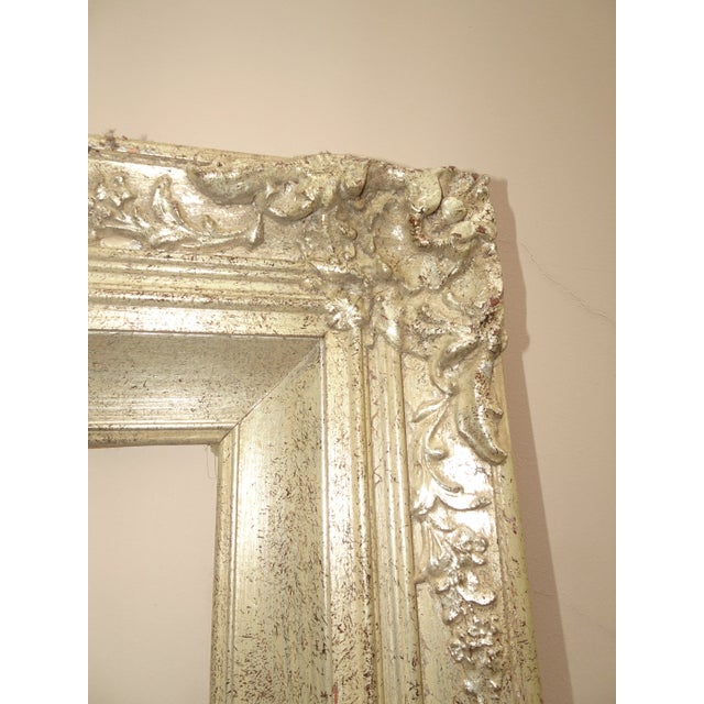 Silver Vintage Large Oversized 69" Tall Silver French Country Picture Frame For Sale - Image 8 of 11