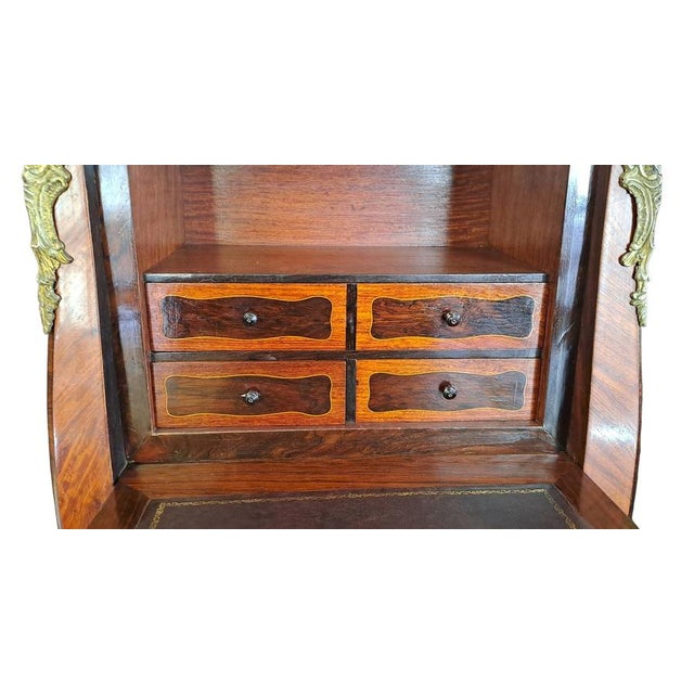 French Napoleon III Rosewood Secretaire with Inlays For Sale - Image 16 of 18