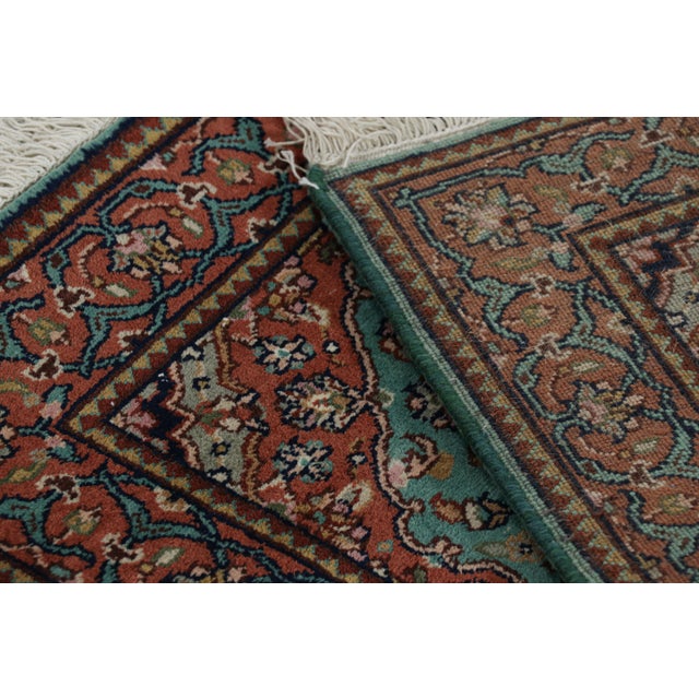 Textile Rug & Kilim’s Kashan Style Runner Rug in Red and Blue With Geometric Patterns For Sale - Image 7 of 7