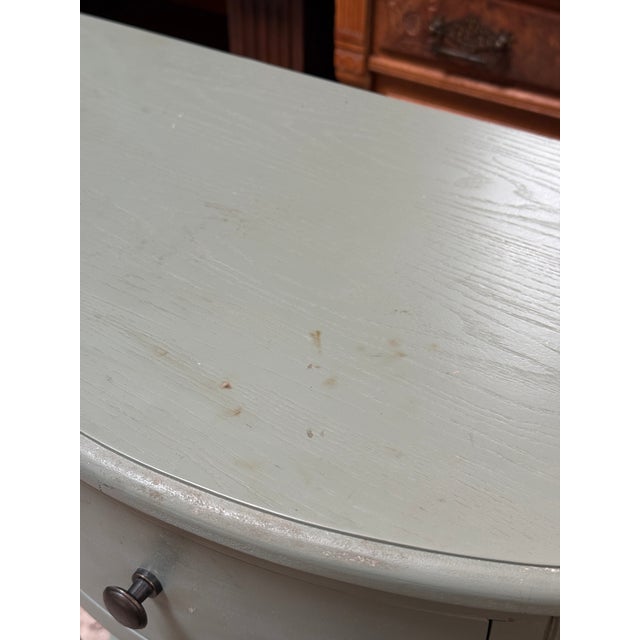 Contemporary Safavieh Jan Demilune Console, Slate Teal For Sale - Image 3 of 12