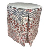 Skirted Table With Lee Jofa Sameera Fabric by Oscar De La Renta For Sale
