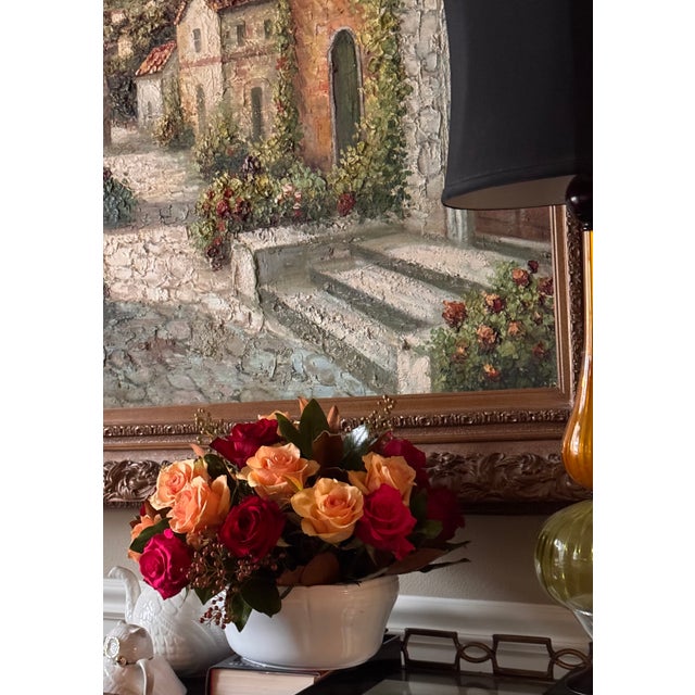 Porcelain by none other than Italian made Richard Ginori. Pure white and executed in the quality one has come to expect...