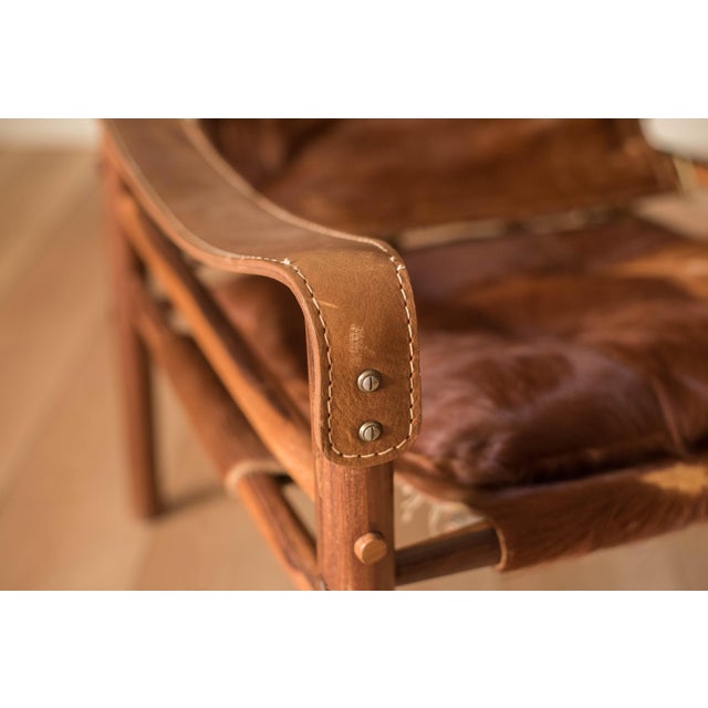 Mid Century Rosewood Sirocco Safari Lounge Chair and Ottoman by Arne Norell For Sale - Image 11 of 18