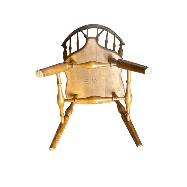 Mid 20th Century Solid Maple Windsor Duxbury Dining Chairs - Set of 4 - Mid 20th Century For Sale - Image 5 of 5