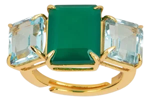 Annette Ring, Dark Green, Size 6