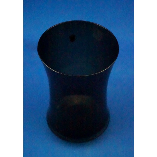 Vintage Vase in Black Smoked Glass from the Gral Crystal Manufactory, Germany, 1950s For Sale - Image 10 of 18
