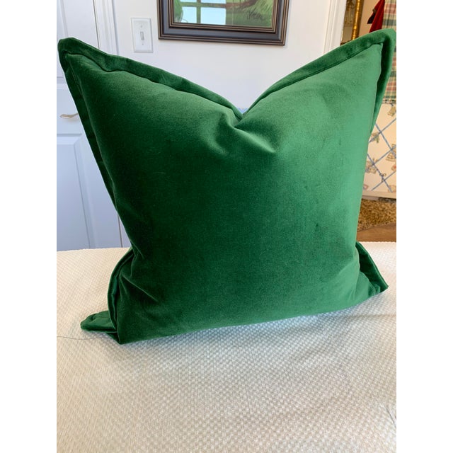 Emerald Green Velvet Decorative Throw Pillows a Pair Chairish