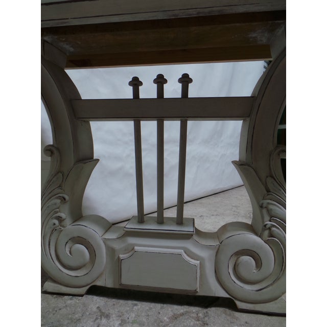 Wood Lyre Console Table For Sale - Image 7 of 11