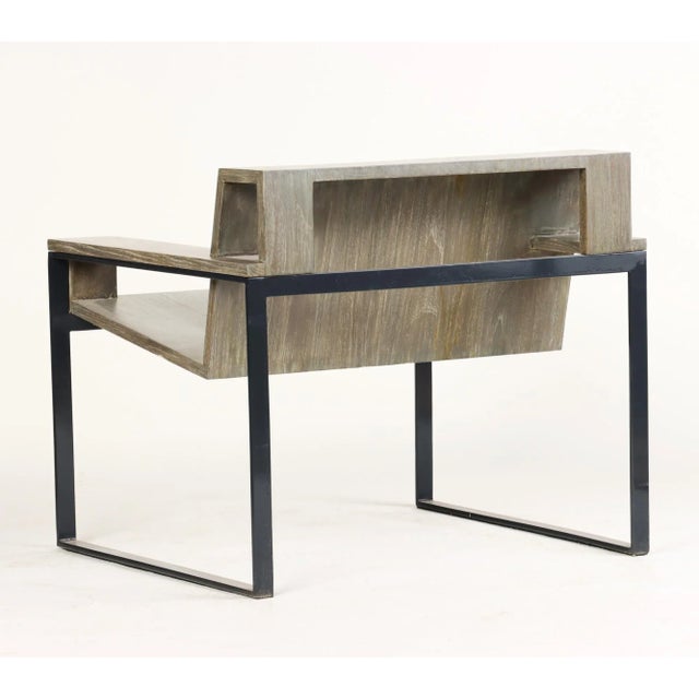 Wood 1990s Contemporary Bauhaus-Inspired Armchair For Sale - Image 7 of 8