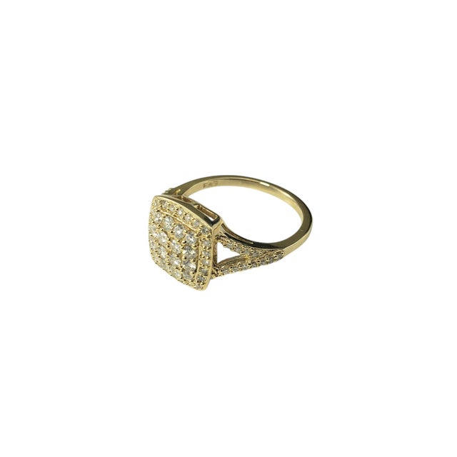 Late 20th Century Late 20th Century Effy 14 Karat Yellow Gold Diamond Pave Classica Ring, Size 7 For Sale - Image 5 of 9