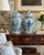 Pair Of Blue And White Chinoiserie Porcelain Ginger Jars With Bird And Floral Motif Kindly note photo number two (2) is a...