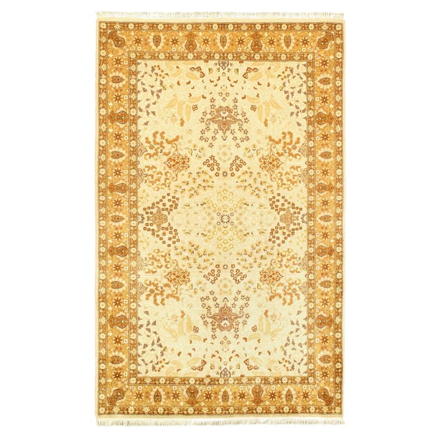 2020s Pasargad Beige Fine Amritsar Design Rug For Sale In Washington DC - Image 6 of 6