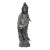 Vintage Chinese Black Metal Bodhisattva Kwan Yin Buddha Statue For Sale