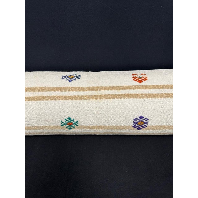 Contemporary Turkish Hemp Pillow Cushion Natural Beige Brown Cushion Cover 12"x46" For Sale - Image 3 of 4