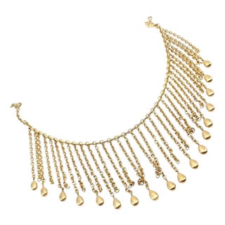 1970s Van Cleef & Arpels Yellow Gold Fringe Bracelet For Sale