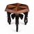 Black Early Anglo-Indian Carved Elephant Form Drinks Table W/ Parquetry Sunburst Top For Sale - Image 8 of 8