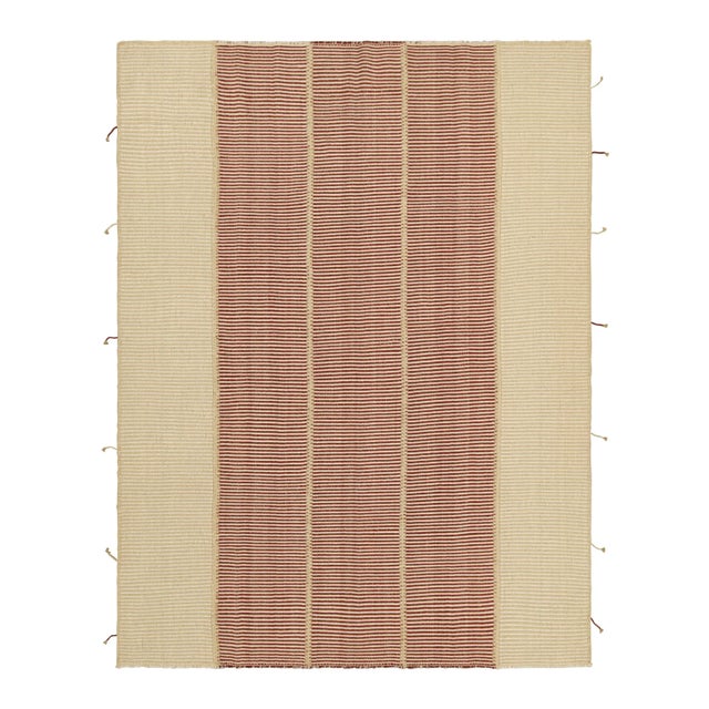 Handwoven in wool, a 9x11 Kilim design from an inventive new contemporary flat weave collection by Rug & Kilim. On the...