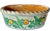 A beautifully hand-painted Italian cachepot / planter by Vietri featuring a cheerful scrolling floral motif in vibrant...