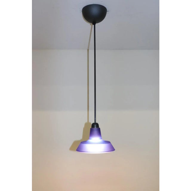 "Minimiss" Pendant Murano Blue Glass Satin Finish, Hardware in Anthricite Lacquered Metal. Designed By Studio Kairos For...