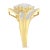 Early 21st Century 10K Yellow Gold Diamond Bypass Cluster Ring (1 Cttw, I-J Color, I2-I3 Clarity) - Size 6-1/2 For Sale - Image 5 of 7