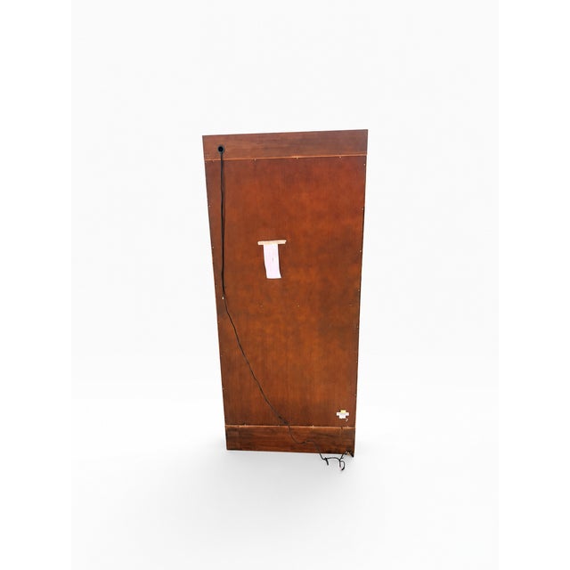 Wood Maitland-Smith Neoclassical Empire-Style Illuminated Mahogany Bookcase For Sale - Image 7 of 14