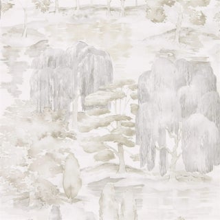 Sanderson Waterperry Wallpaper in Ivory/Stone - a Sample For Sale