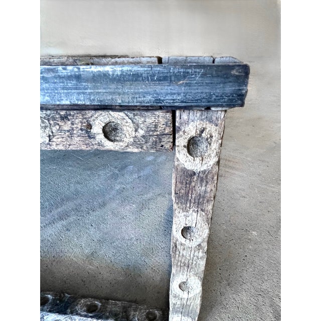 Vintage Rustic Oyster Stick & Wood Plank Coffee Table For Sale - Image 11 of 12