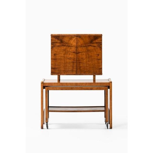 This rare bar cabinet with trolley, produced in sweden during the 1930s, is a striking example of scandinavian art deco...