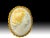 20th Century Oval Pendant in Yellow Gold Cameo in 18k, 1920s For Sale - Image 3 of 10