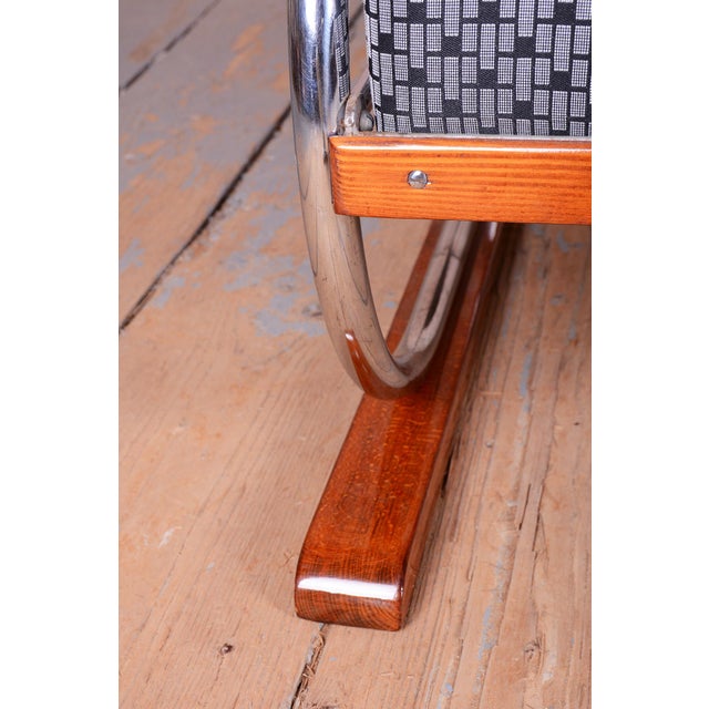 Bauhaus Sofa in Chrome and Beech from Robert Slezak, Czech, 1930s For Sale - Image 11 of 18