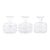 Unique Glass Vases, Assorted Styles, Set of 3 For Sale