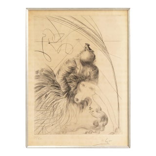 Salvador Dali Femme a La Chaussure (Woman With Shoe) 1968 Signed Etching 26/50 For Sale