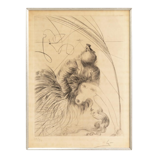 Salvador Dali Femme a La Chaussure (Woman With Shoe) 1968 Signed Etching 26/50 For Sale