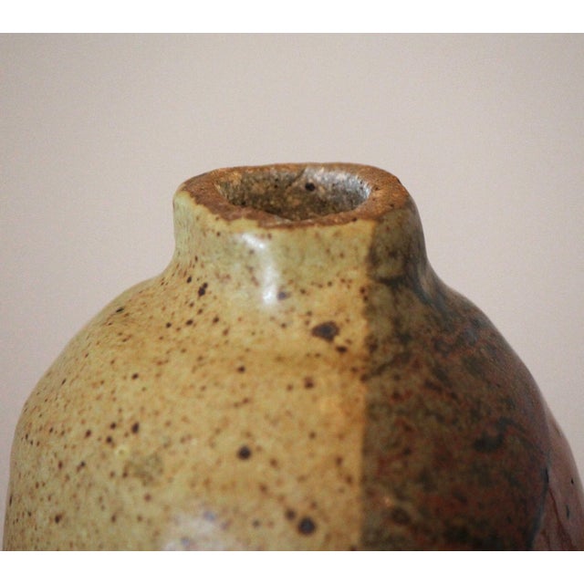 One-of-a-Kind, Artist-Signed Studio Pottery Brutalist Bottle and Stopper For Sale - Image 9 of 11