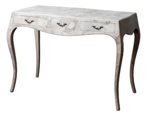 Bleached Italian Patchwork Veneer Writing Desk, C.1950