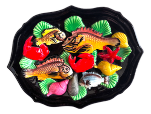 Ceramic Wall Plaque with Marine Decoration from Vallauris, France, 1960s
