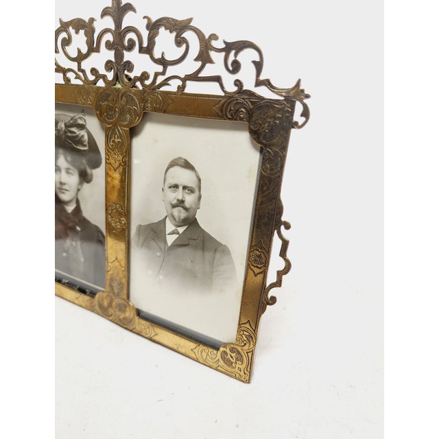 Art Nouveau Diptych Frame, Belgium, 1900s For Sale - Image 12 of 14