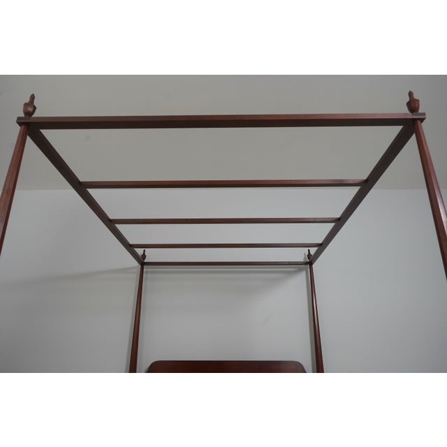 Henkel Harris Cherry Queen Size Pencil Post Bed For Sale - Image 10 of 18