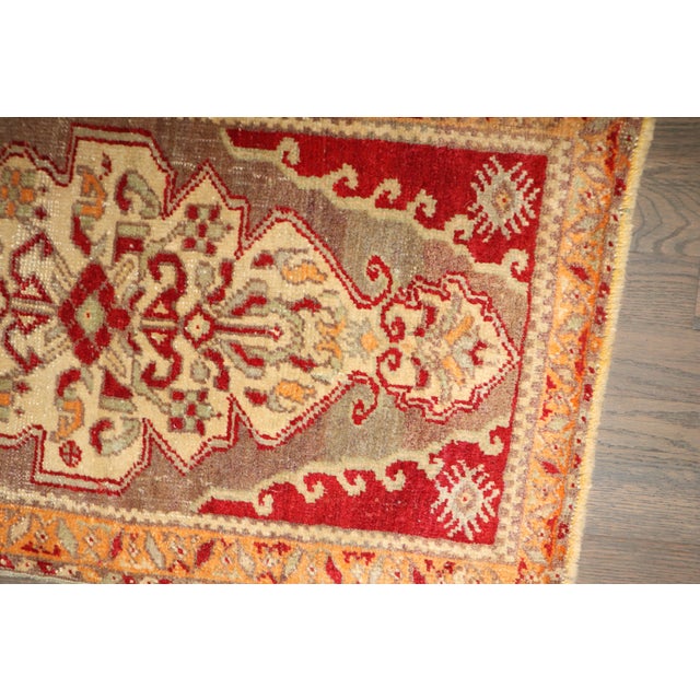 Textile Antique Turkish Sivas Superfine Carpet Mat For Sale - Image 7 of 7