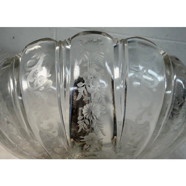Antique 1800's Georg Roth & Co. Hanau German 800 Silver Cut Glass Swan Bowl For Sale - Image 13 of 17