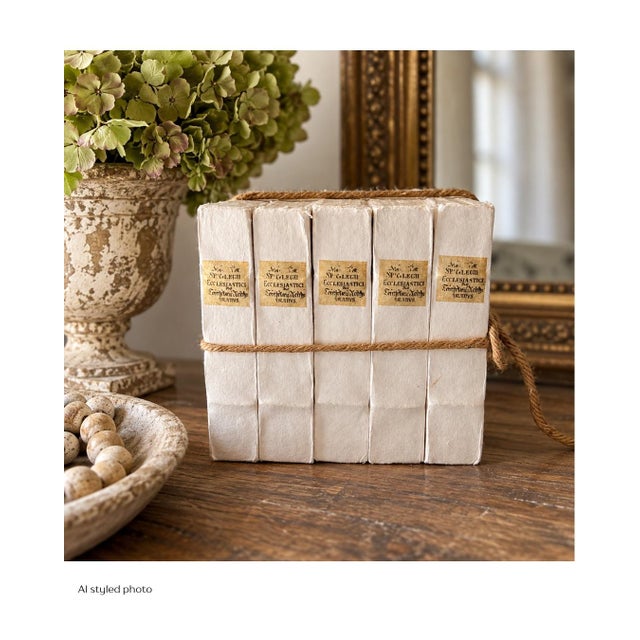 A beautiful set of five handcrafted decorative books from Restoration Hardware’s discontinued Petite Tomes collection in...