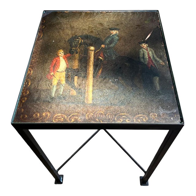 19c Table With Sealed Art For Sale