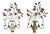 Italian Wall Sconces with Amethyst and Smoky Glass Blossoms, 1950s, Set of 2 For Sale