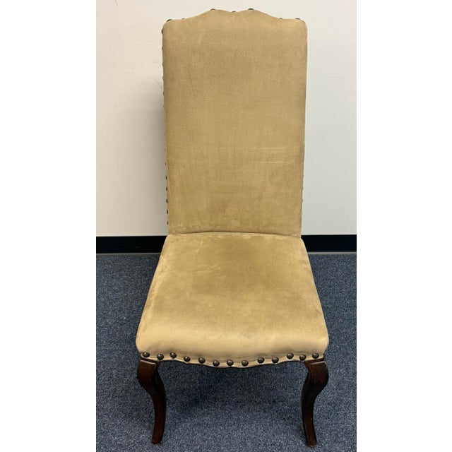 Tan Pottery Barn Calais Upholstered Dining Chairs - Set of 10 For Sale - Image 8 of 12