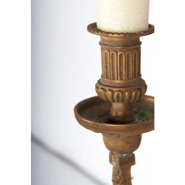 Patinated Bronze Two-Light Classical Sconce For Sale - Image 9 of 10