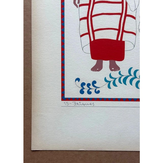 Expressionism Carlos Mérida Silkscreen Print, "Triques... Oaxaca" in 16" x 20" Mat, 1945 For Sale - Image 3 of 4
