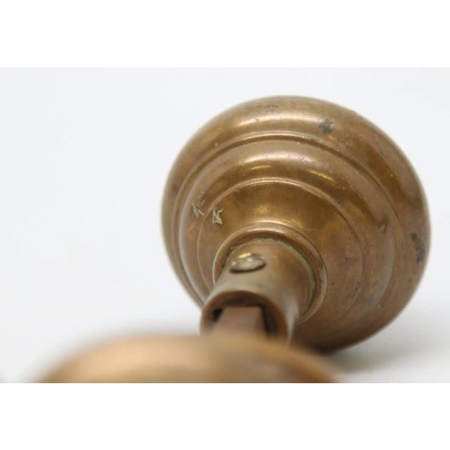 Braided Bronze Knob Set With Rosette For Sale - Image 6 of 6