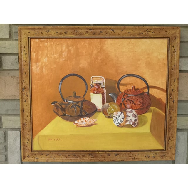 Abstract Expressionism Hand-Painted Original Artwork by Pat Sutfin, Framed For Sale - Image 3 of 6